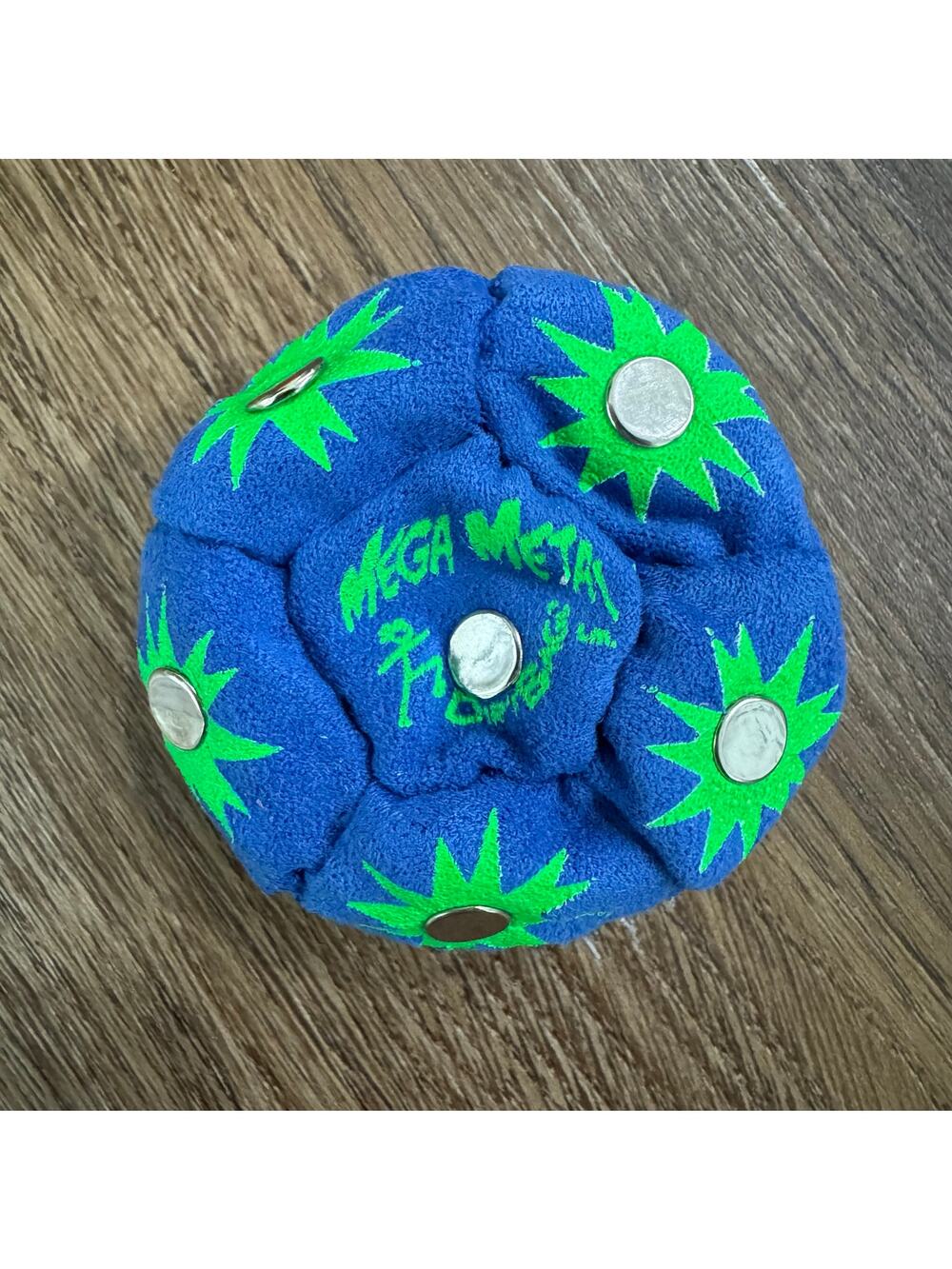 Dirtbag Mega Metal Footbag Suede Hacky Sack in Blue/Green, Authentic